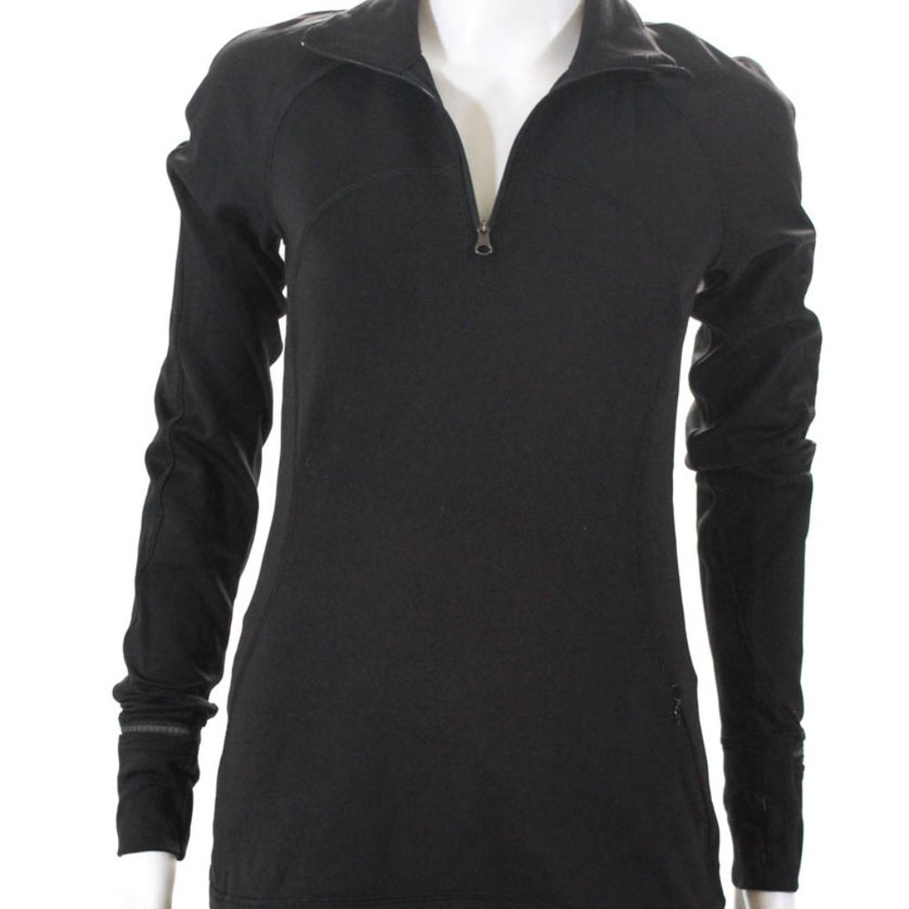 Lululemon black ruched pullover jacket 6 top